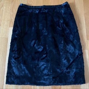 Barami Black Furry Skirt